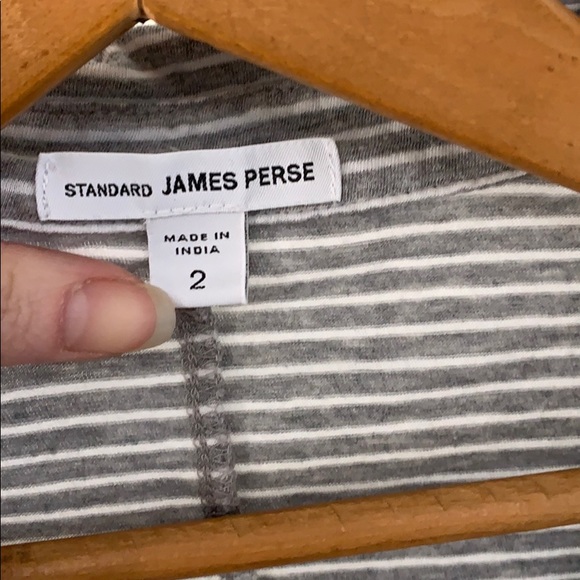 ❤️James Perse Jersey Button Down Soft Stripes M - Picture 4 of 5